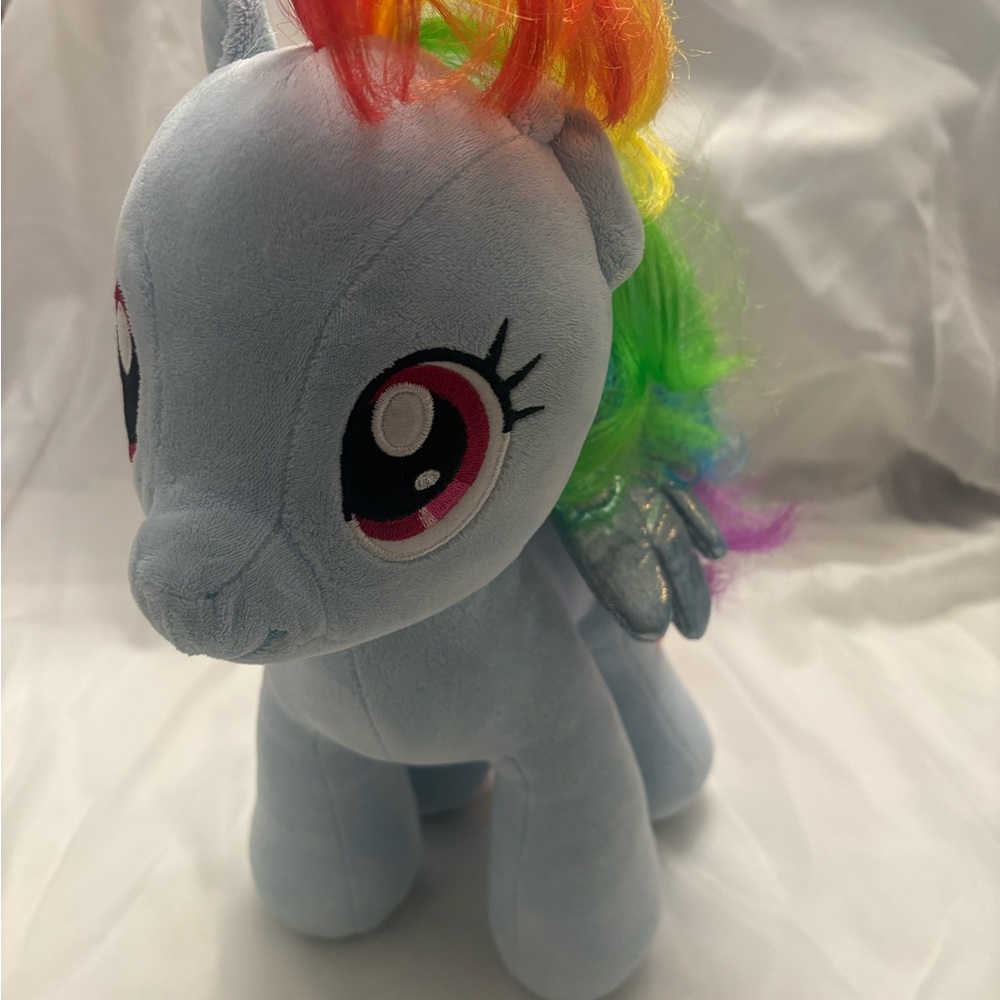Build-A-Bear Rainbow Dash 16" Plush My Little Pony Pegasus Blue EUC
